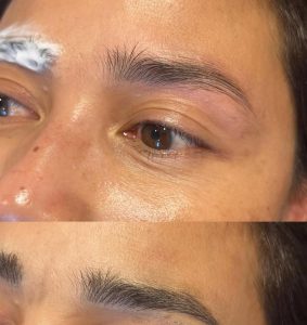 before and after eyebrow tattoo healing