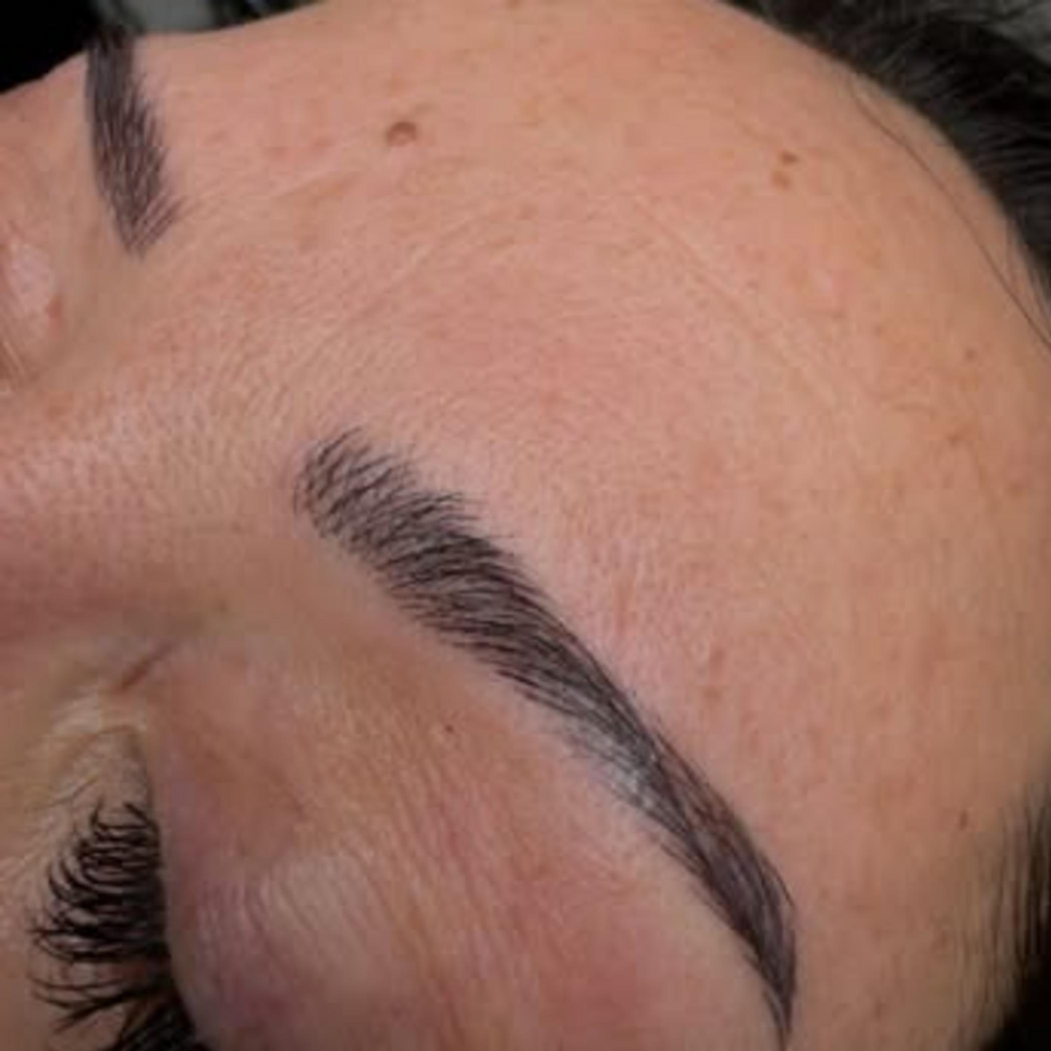 before and after nano blading brows