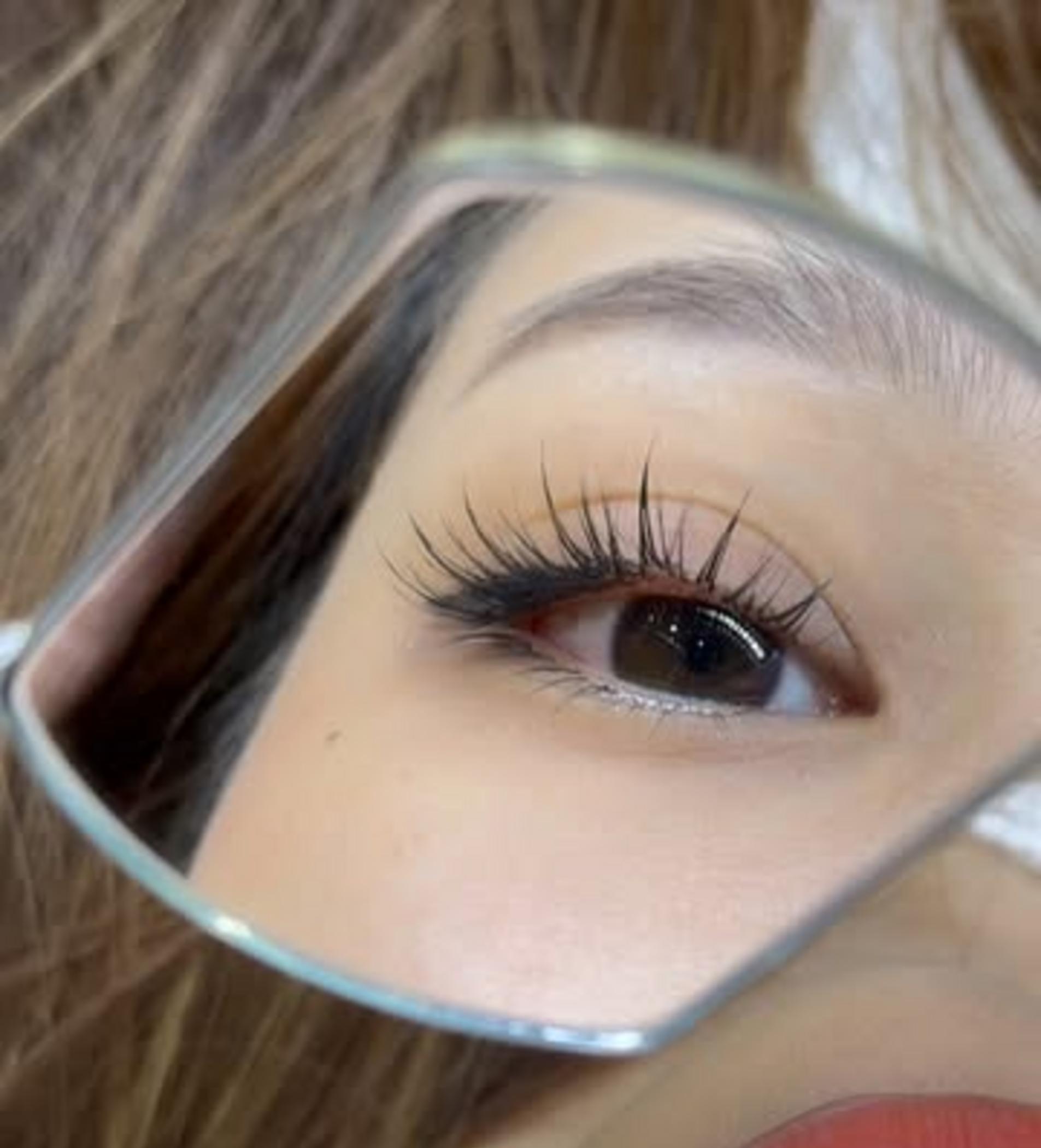 close up faded microblading strokes