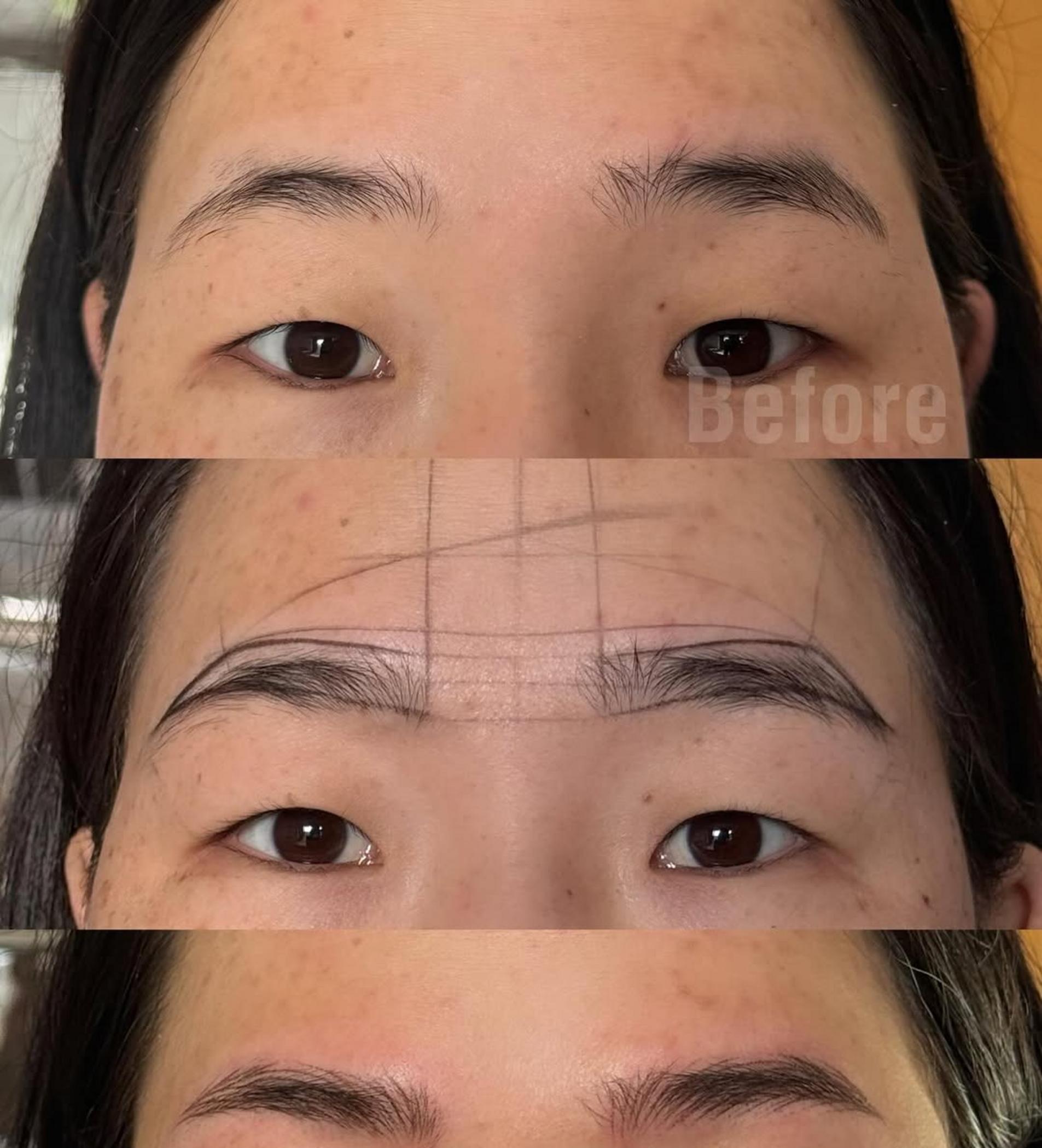 healing stages of eyebrow tattoo
